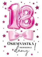 Kartki okolicznościowe i zaproszenia - Kartka Na 18 Urodziny Dla Dziewczyny Dkp1 - miniaturka - grafika 1