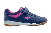 Buty dla dziewczynek - KangaROOS K-highyard Ev sneakersy dziewczęce, Dk Navy Daisy Pink, 31 EU - miniaturka - grafika 1