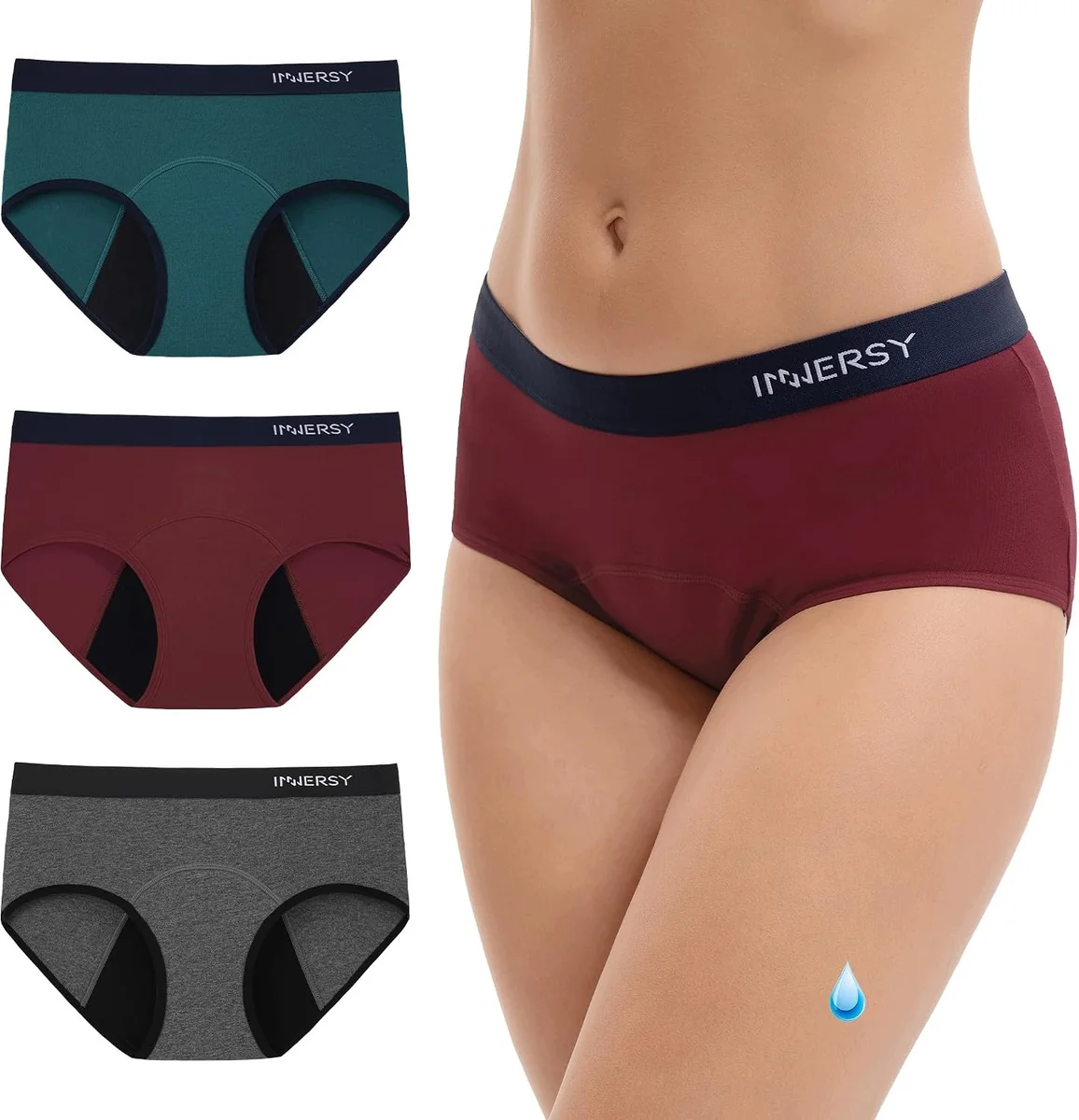 Majtki menstruacyjne damskie XL 3 szt. na lekki przepływ