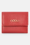 Portfele - Mały portfel z klapką Nobo czerwony - miniaturka - grafika 1