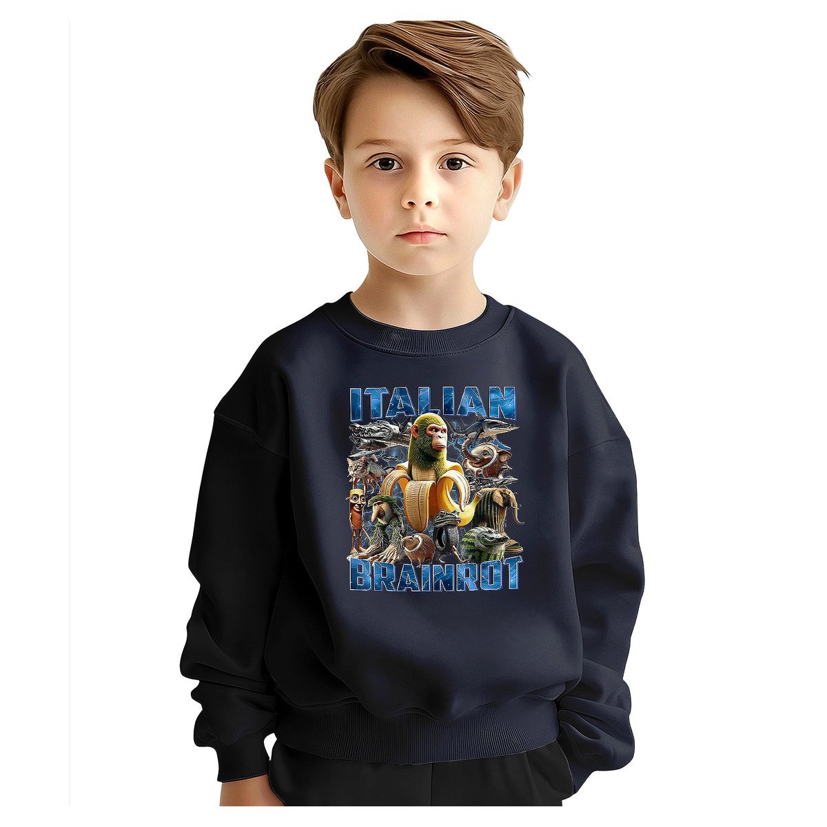 BLUZA DZIECIĘCA ITALIAN BRAINROT MEM 134-140 DLA CHŁOPCA DZIEWCZYNKI
