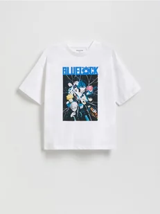 Reserved - Bawełniany t-shirt Blue Lock - biały - Koszulki dla chłopców - miniaturka - grafika 1