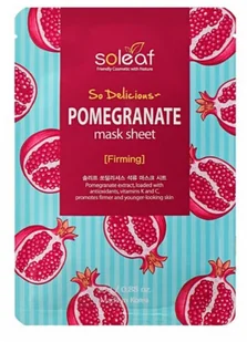 Maseczka do twarzy na tkaninie Soleaf So Delicious Pomegranate Mask Sheet Firming 25 g (8809389032853) - Maseczki do twarzy - miniaturka - grafika 1
