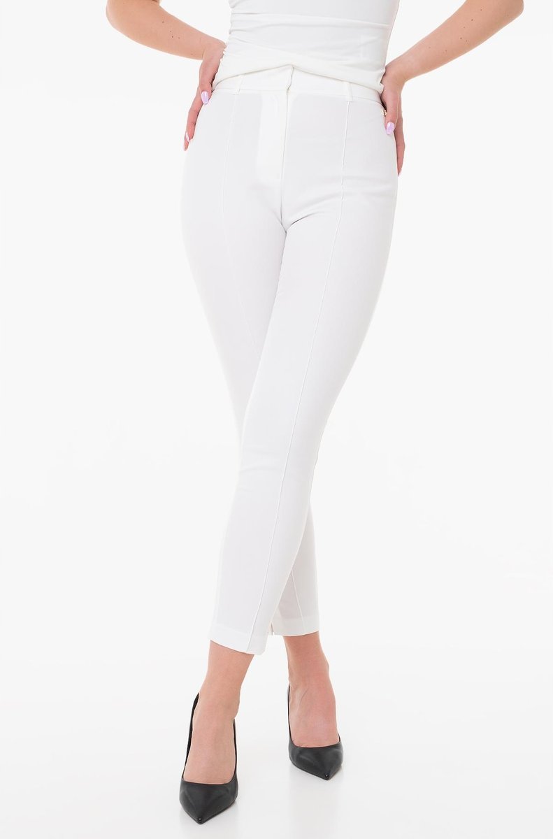 MARCIANO GUESS BIAŁE ELEGANCKIE SPODNIE DAMSKIE W KANT 42 GGA