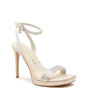 Sandały damskie - Guess Sandały na szpilce | z dodatkiem skóry - miniaturka - grafika 1