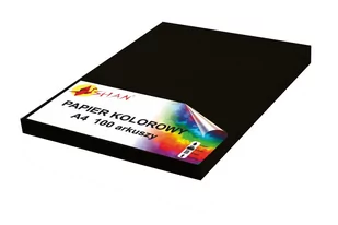 Papier kolorowy A4 120g czarny 100 arkuszy - Szkolne artykuły papiernicze - miniaturka - grafika 1