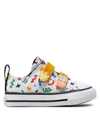 Buty dla chłopców - Converse Trampki Chuck Taylor All Star Easy-On Doodles A07219C Biały - miniaturka - grafika 1