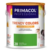 Farby wewnętrzne - Primacol Farba Trendy Colors ciemny zielony (28) 2,5 l Professional - miniaturka - grafika 1
