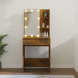 Lumarko Toaletka z LED, przydymiony dąb, 60x40x140 cm - Toaletki - miniaturka - grafika 13