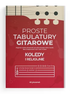 Proste tabulatury gitarowe kolędy i religijne - Książki o muzyce - miniaturka - grafika 1