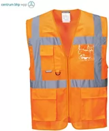 Odzież robocza - PORTWEST C376 KAMIZELKA SIATKOWA EXECUTIVE ATHENS; POMARAŃCZOWY - miniaturka - grafika 1