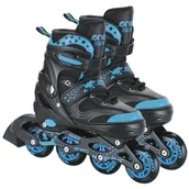 Rolki - Enero Rolki 3W1 Wrotki Łyżwy 30-33 Czarno Niebieskie - miniaturka - grafika 1