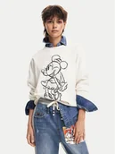 Swetry damskie - Desigual Sweter Minnie Mouse 24WWJF77 Écru Regular Fit - miniaturka - grafika 1