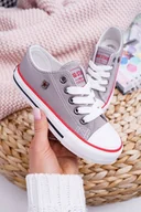 Buty dla dziewczynek - Trampki Dziecięce Big Star FF374205 Szare-32 - miniaturka - grafika 1