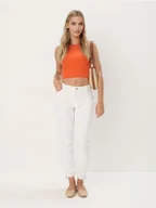 Spodnie damskie - Mohito - Jeansy jogger - biały - miniaturka - grafika 1