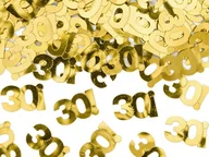 Gadżety na imprezę - Konfetti metalizowane, złote, liczba 30, 15 g - miniaturka - grafika 1