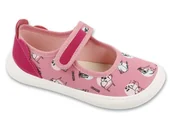 Kapcie damskie - Kapcie dziewczęce barefoot Befado 143X003 dziecięce do przedszkola rzep-27 - miniaturka - grafika 1