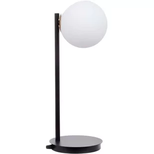 Sigma czarna lampka stołowa 50201 GAMA prosta lampa na szafkę nocną z białym kloszem 50201 - Lampy stojące - miniaturka - grafika 2