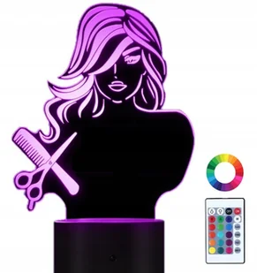 Lampka Nocna 3DLED Salon Fryzjerski Fryzjer Grawer - Lampy stojące - miniaturka - grafika 1