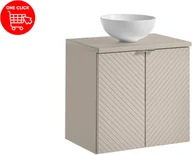 Meble łazienkowe - Zestaw meblowy 60cm z blatem i umywalką nablatową Domi - miniaturka - grafika 1