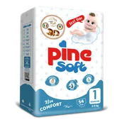 Pieluchy - Pine Soft 3D pieluchy rozmiar 1 Newborn 2-5 kg 54 sztuki - miniaturka - grafika 1