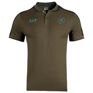 Piłka nożna - SSC NAPOLI Reprezentacja Polo, EA7, oficjalny produkt, koszulka piłkarska dla dorosłych Olive Night 2024/2025-5XL - miniaturka - grafika 1