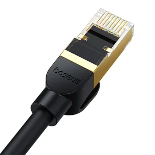 Kabel sieciowy kat. 8 Baseus Ethernet RJ45, 40Gbps, 3m (czarny) - Kable miedziane - miniaturka - grafika 5