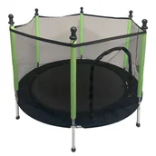 Trampoliny - Trampolina do domu ogrodu dla dzieci siatka piłki 140cm 55inch zielona Kik Sp. z o. o. Sp. k. - miniaturka - grafika 1