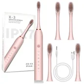 Końcówki do szczoteczek elektrycznych - Szczoteczka Soniczna Elektryczna Do Zębów Zestaw + 4 Końcówki - miniaturka - grafika 1