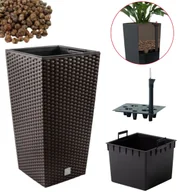 Donice - Doniczka DRTS225 + wkład, nawadniacz, keramzyt 1l Zestaw - miniaturka - grafika 1