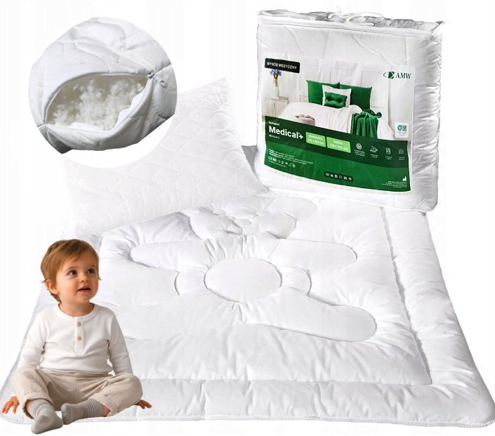 Zestaw Kołdra 120x160 Poduszka 40X60 Medical 95° Komplet Pościeli Dziecka