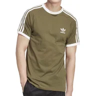 Koszulki męskie - Adidas oliwkowa koszulka t-shirt męski klasyczny 3-Stripes IA4843 XXL - miniaturka - grafika 1