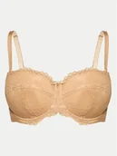 Biustonosze - Gossard Biustonosz z fiszbiną Superboost 7707 Beżowy - miniaturka - grafika 1