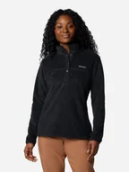 Bluzy damskie - Bluza damska nierozpinana streetwear Columbia Benton Springs 1/2 Snap Pull Over II 2085651010 S Czarna (195981210194) - miniaturka - grafika 1