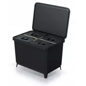 Kosze na śmieci - Prosperplast Keden kosz na śmieci systema - czarny recykling 4 x 10 l - miniaturka - grafika 1