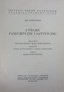 Utwory panegiryczne i satyryczne - Poezja - miniaturka - grafika 1