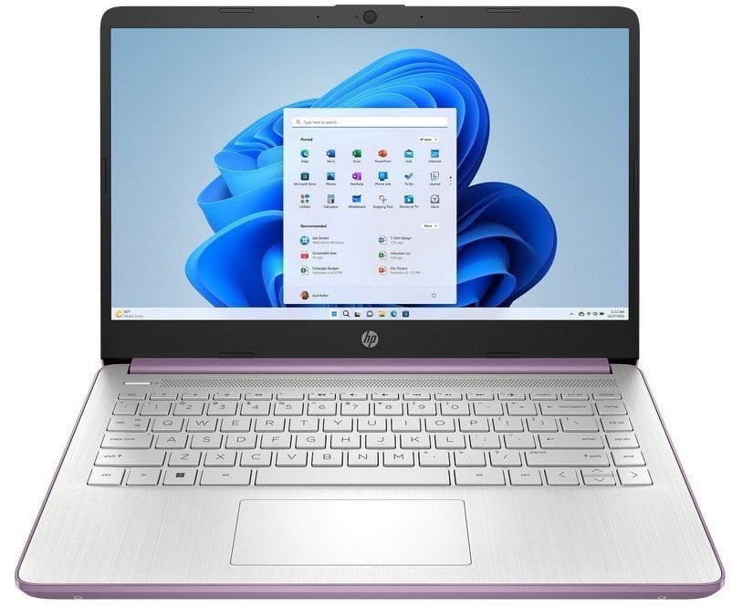 HP 14-dq0804ds / A9ET6UA / Intel N4120 / 4GB / 64GB eMMC / HD / Dotyk / Win 11 / Fioletowy