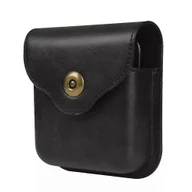 Etui i futerały do telefonów - Etui na telefon do Motorola Razr +2024 Magnetyczne etui z klapką Skórzany PU Klips do paska Kabura Pokrowiec Czarny - miniaturka - grafika 1