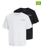 Koszulki męskie - Jack & Jones Koszulki (2 szt.) w kolorze białym i czarnym - miniaturka - grafika 1