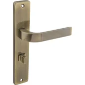 Klamki - Klamka do drzwi wewnętrznych z długim szyldem do wc Frida Patyna - miniaturka - grafika 1