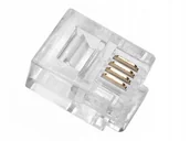 Wtyczki i adaptery - WTYK TELEFONICZNY 6P4C RJ11 komplet 10szt na linkę - miniaturka - grafika 1