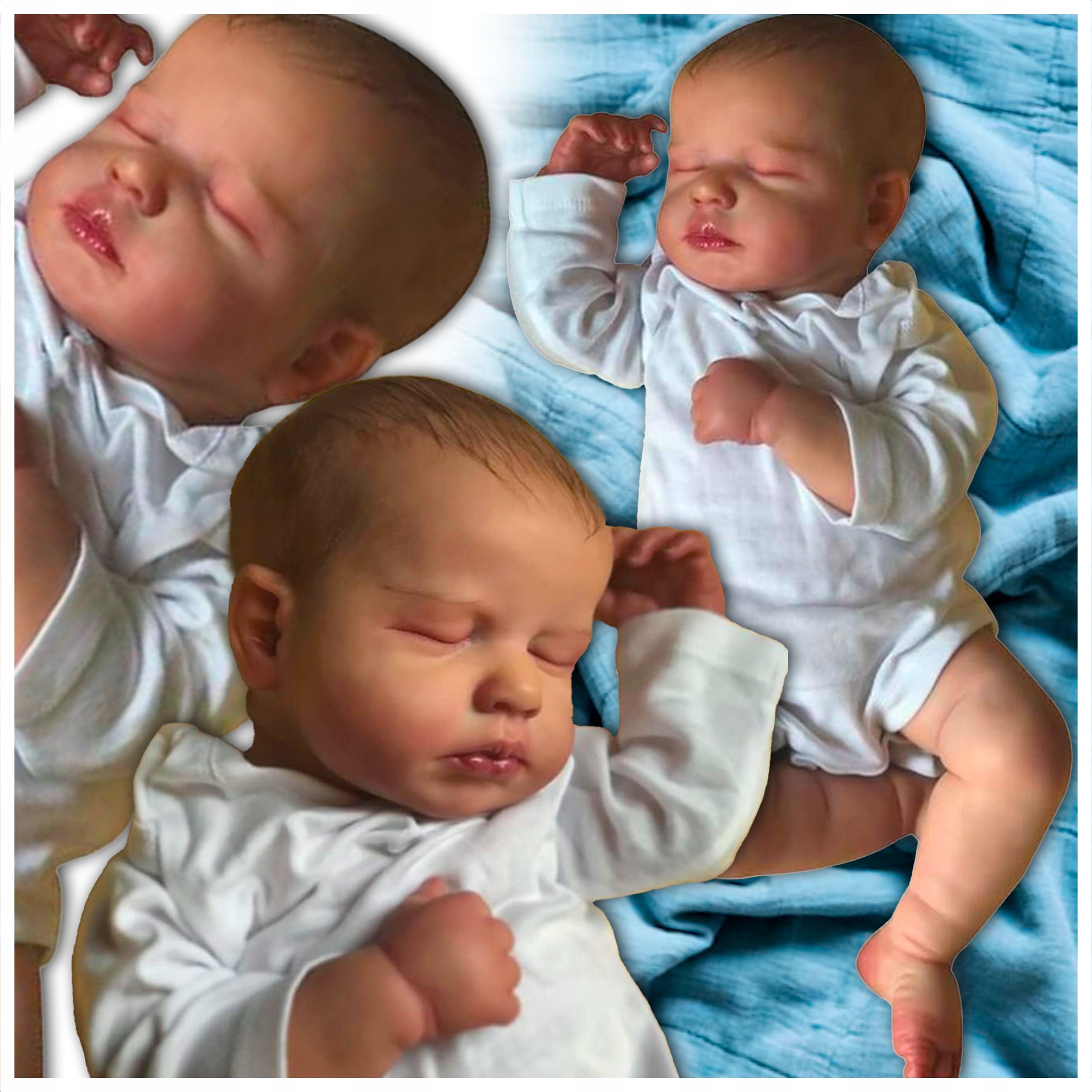 Lalka Reborn Jak Żywa Bobas Dziecko Dziewczynka Duża 50 cm jak prawdziwa