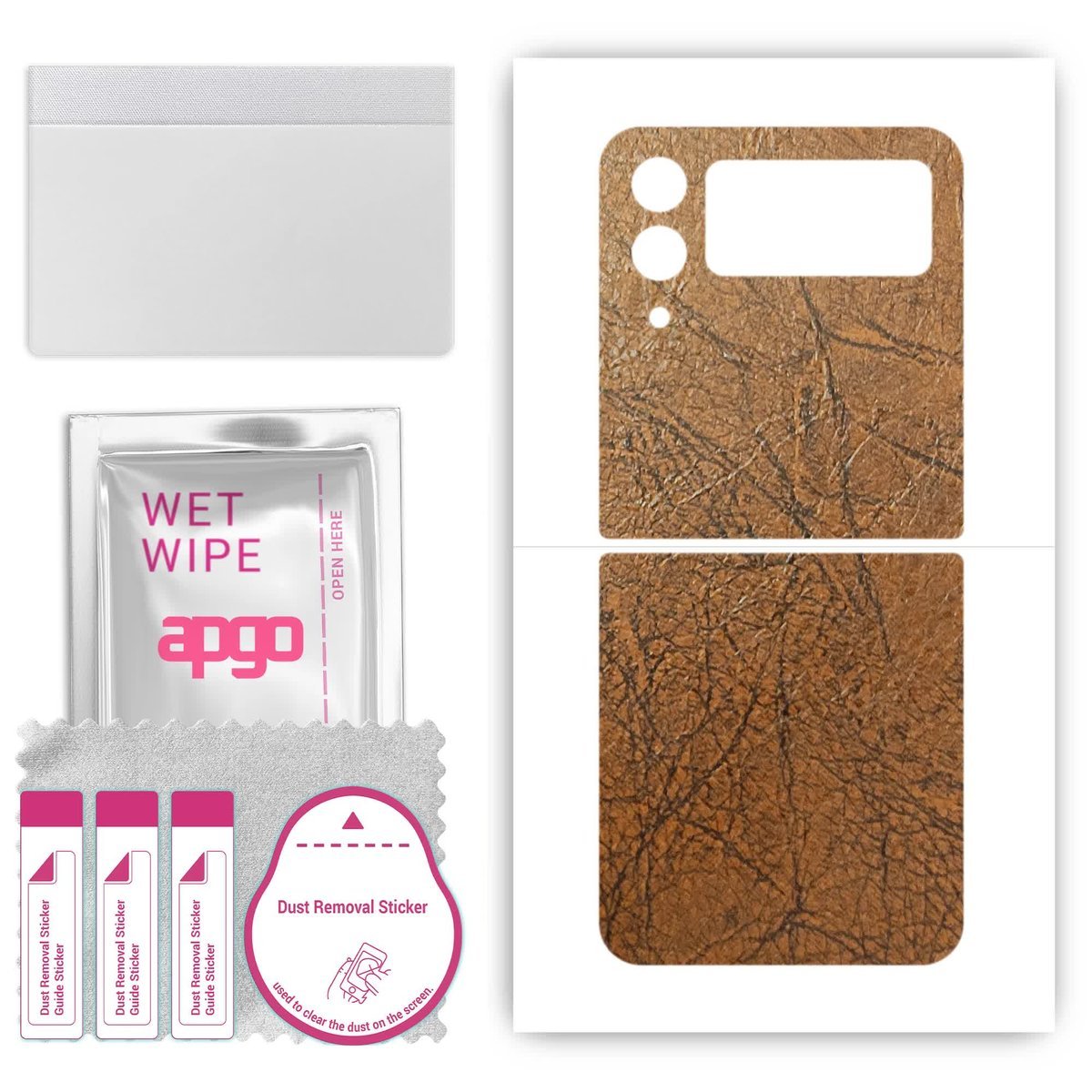 Folia naklejka skórka strukturalna na TYŁ do Samsung Galaxy Z Flip4 - Skóra Vintage - apgo SKINS