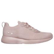 Sneakersy damskie - Buty Skechers Bobs Sport Squad Tough Talk 32504PNK - różowe - miniaturka - grafika 1