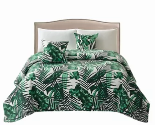 Narzuta 240 x 220 Pikowana Dwustronna Jungle Ziel - Narzuty - miniaturka - grafika 1