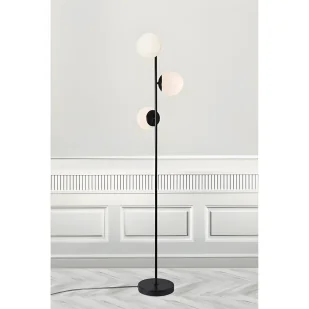 Czarna lampa podłogowa Lilly - Nordlux - 3 klosze - Oprawy, klosze i abażury - miniaturka - grafika 1