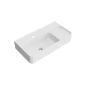 Umywalki - Excellent umywalka 60x31 cm prostokątna z otworem na baterię, biały - miniaturka - grafika 1