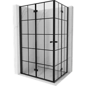 Kabiny prysznicowe - Mexen Mist-F Duo kabina prysznicowa składana 120 x 100 cm, czarna kratka, czarna - 8A6-120L-100P-70-77 - miniaturka - grafika 1