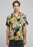 Koszule męskie - Urban Classics Men Viscose AOP Resort Shirt, koszula męska, dostępna w wielu różnych kolorach, rozmiary XS-5XL, toucans, 4XL - miniaturka - grafika 1
