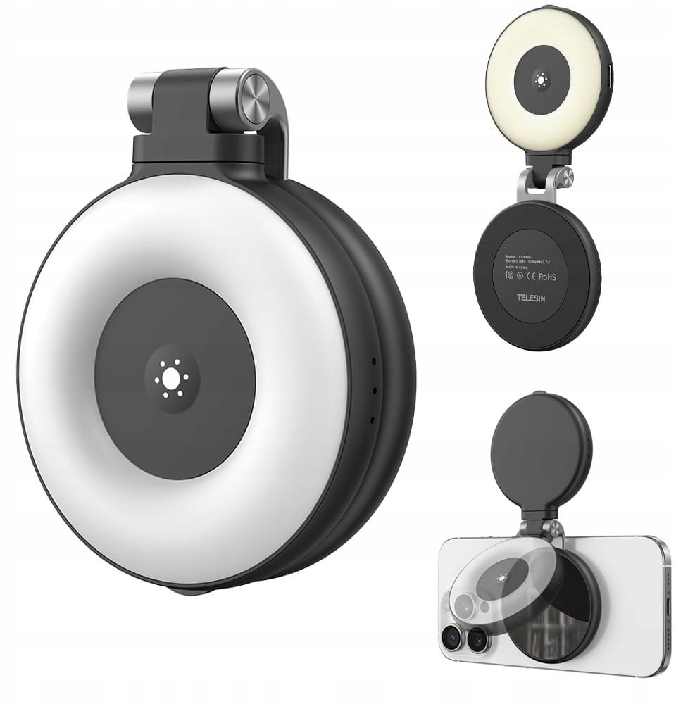 Lampa pierścieniowa Telesin C03 Magnetic Seflie Ring Light--Black